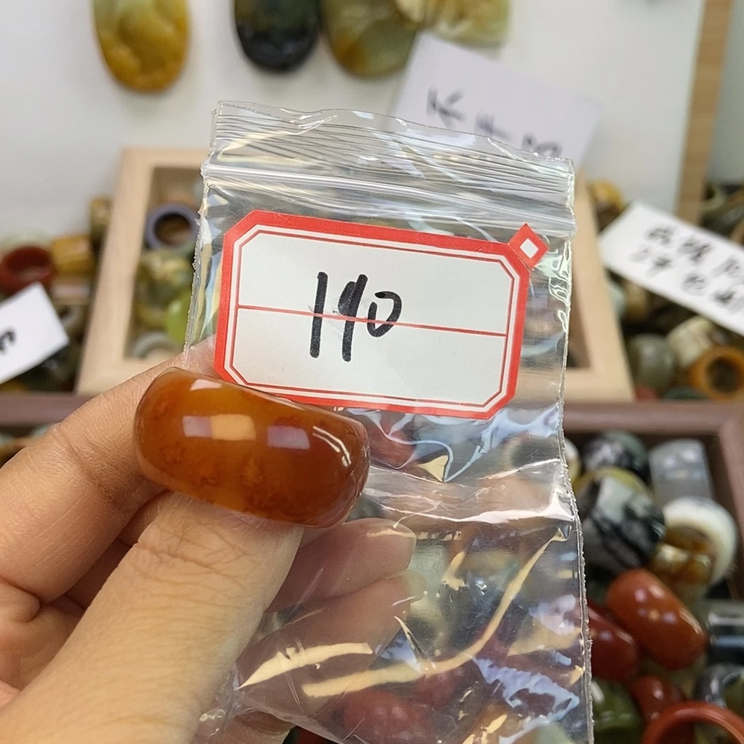 禅***心蛇纹石玉未镶嵌戒指