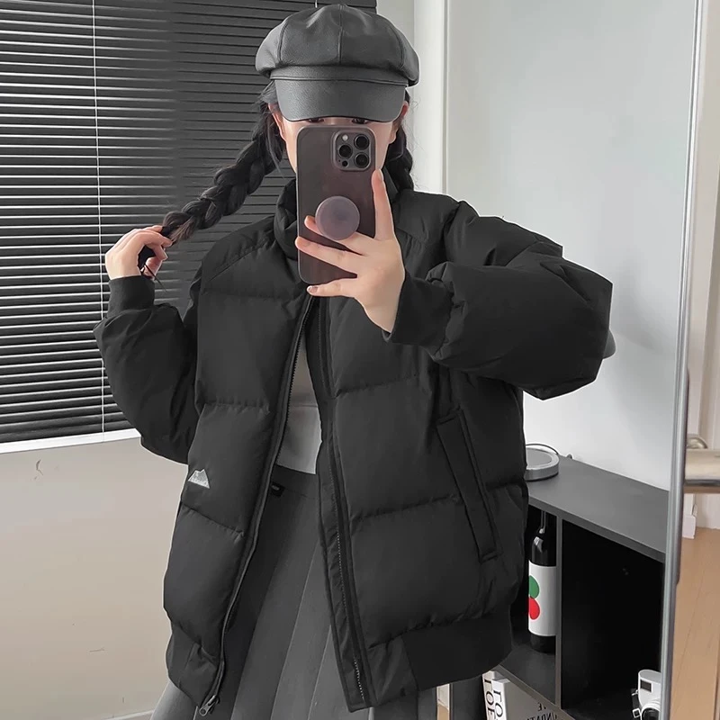 时尚短款简约百搭面包服韩版棉外套K24247