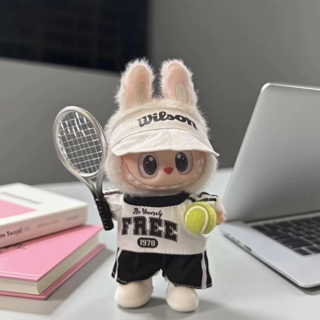 labubub爆款【仅娃衣】原创labubu娃衣搪胶玩偶手工网球套装拉布