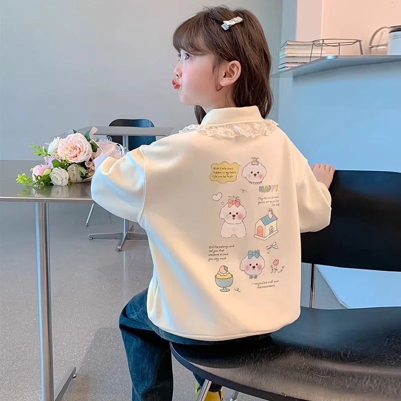 女童卫衣春秋款2025新款洋气儿童时髦秋装Polo衫女孩百搭上衣