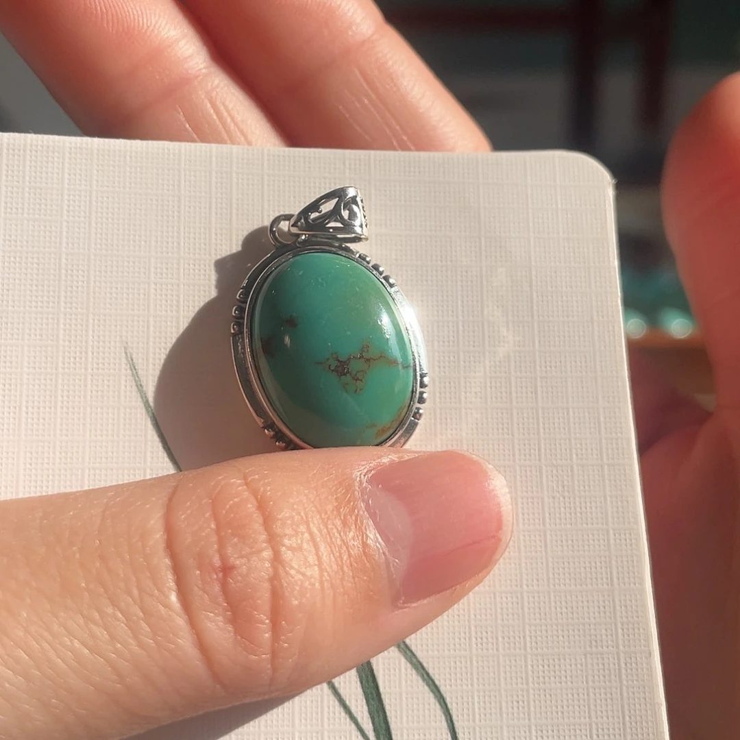 绿松石配饰银S925镶嵌