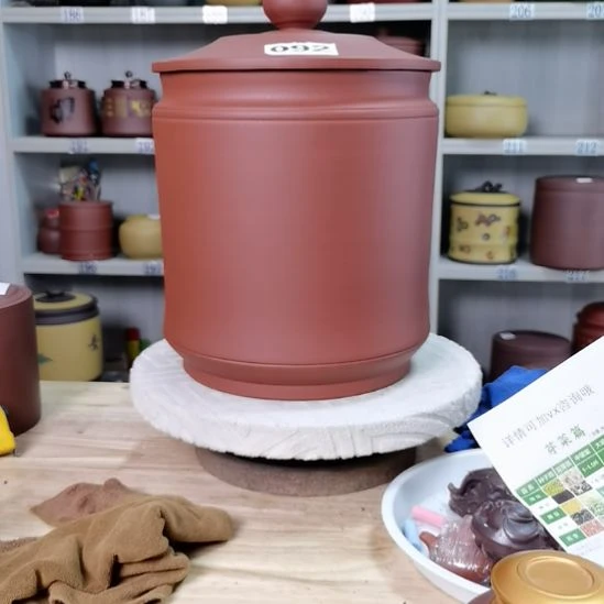茶叶罐紫砂宝塔素面清水红泥092