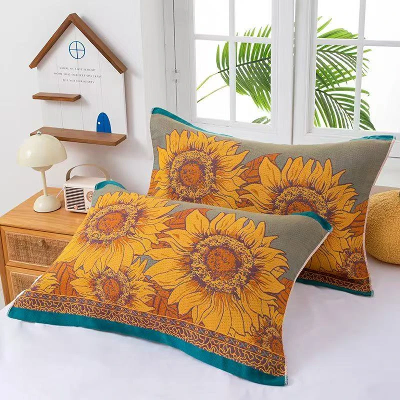 【向阳而生】52*78cm枕巾舒适亲肤柔软枕巾一对装四季可用