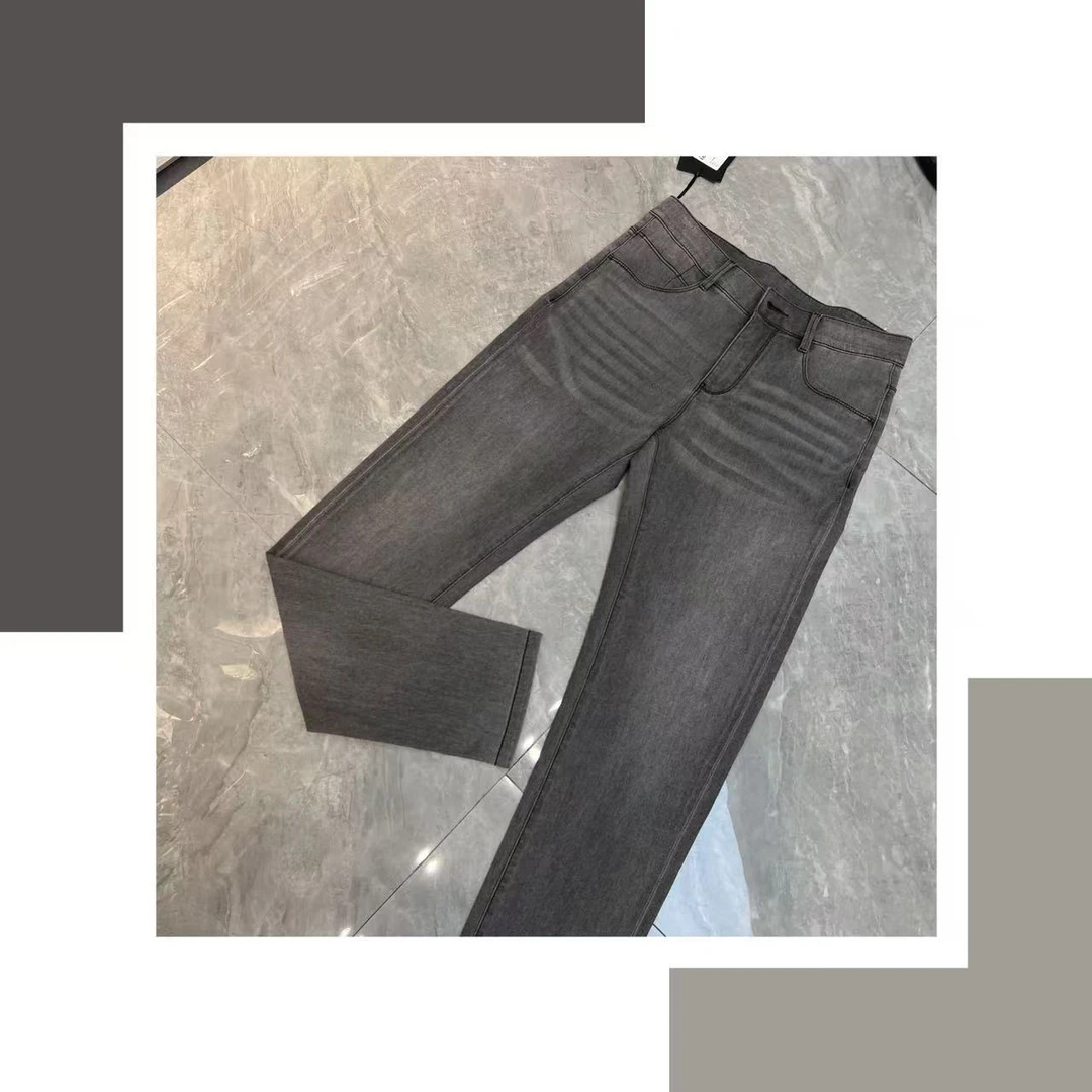 欧品夏季超薄舒适柔软透气洋气时尚潮流高端【超弹】牛仔裤 7029