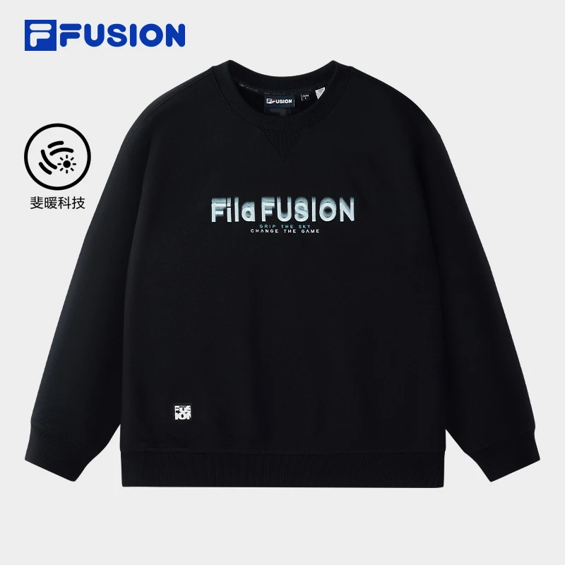 FILA斐乐柔和机能圆领卫衣简约绣花潮流户外休闲长袖T11M513208