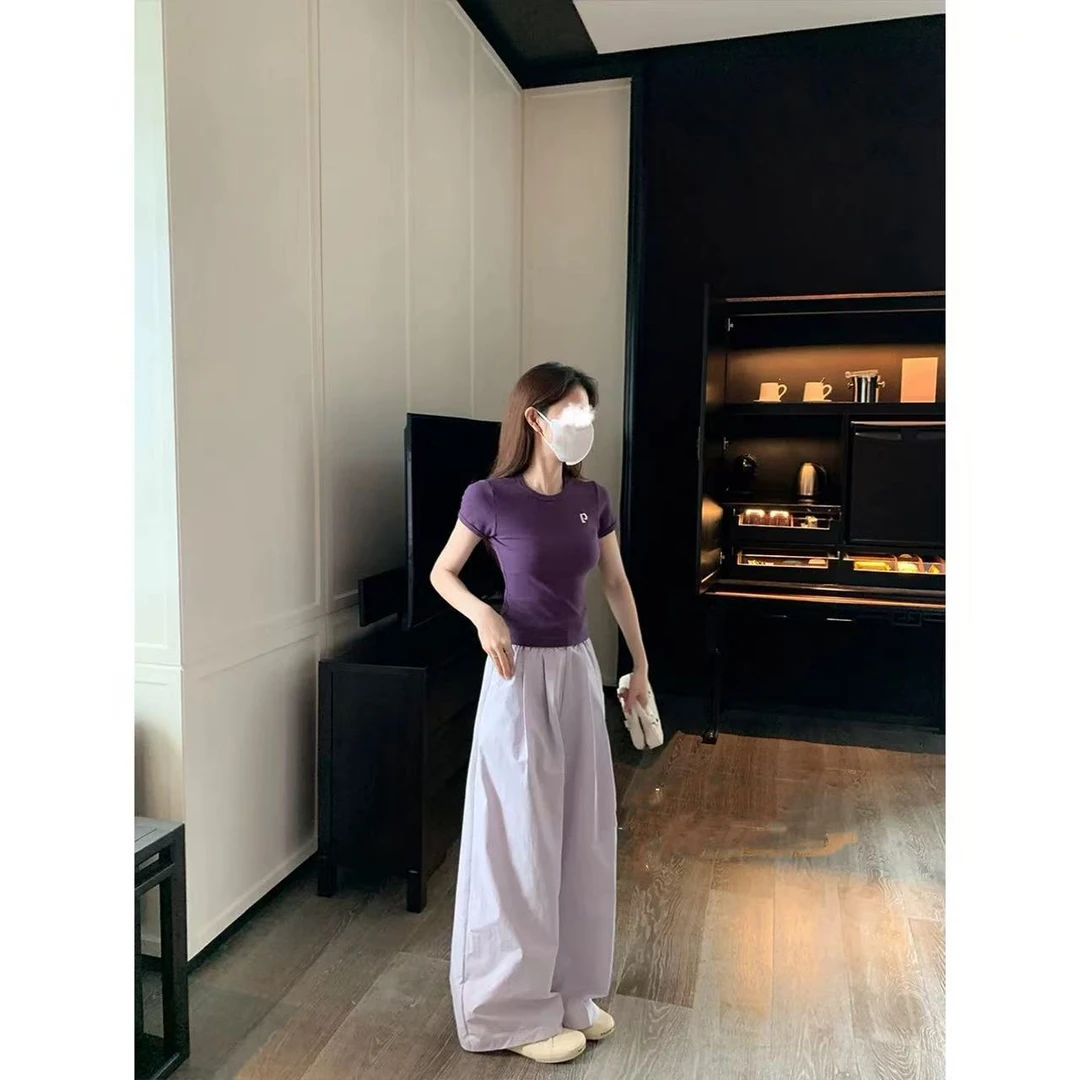 徐秋阳  纸片裤  秋季新款百搭时尚休闲显瘦显腿长休闲裤12933