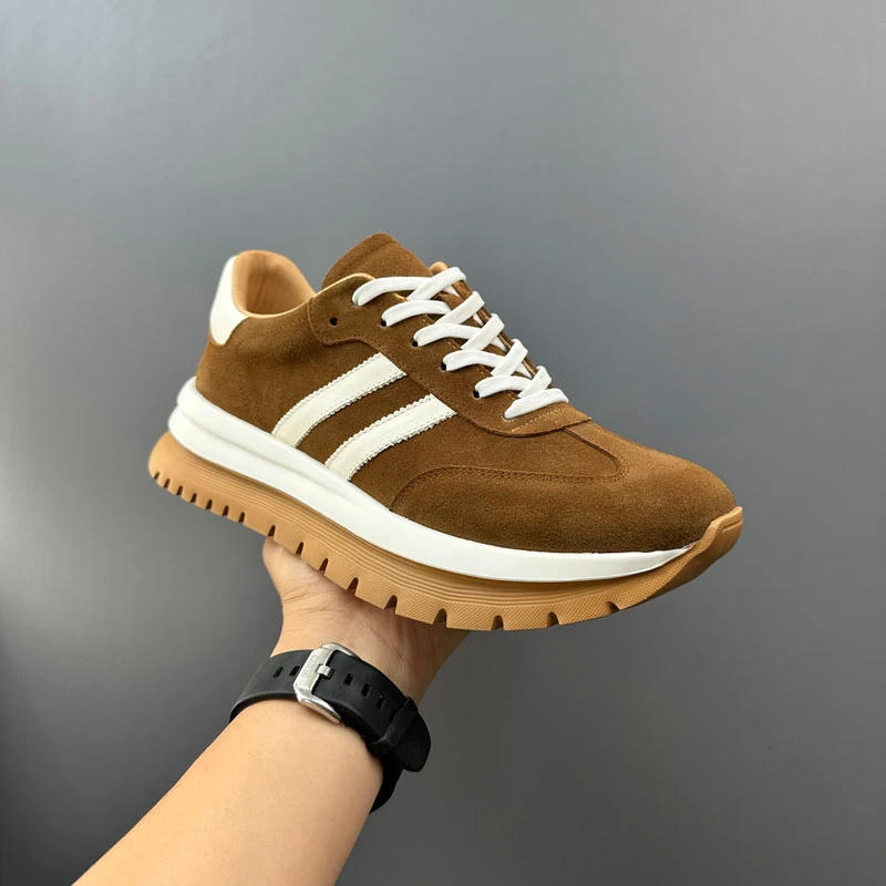 2025春夏季新款阿甘鞋复古真皮透气低帮百搭时尚休闲软底潮鞋男鞋