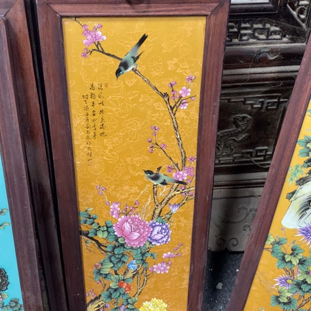 瓷片53*21*1景德镇瓷板画柴窑烧制