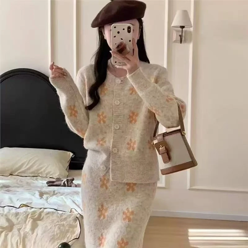 【860】ED#开衫上衣+半身裙【套装】