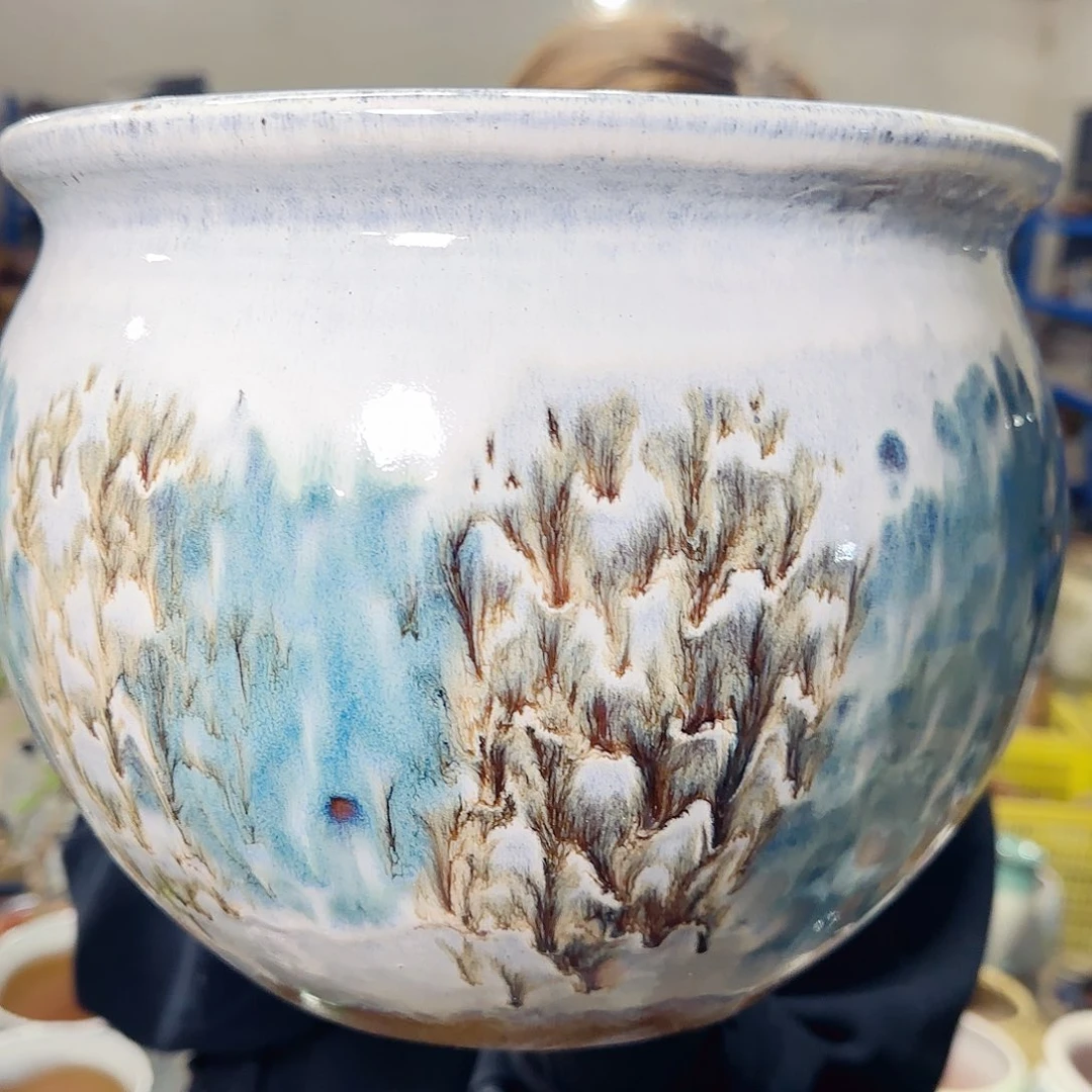 紫砂花盆高20口25