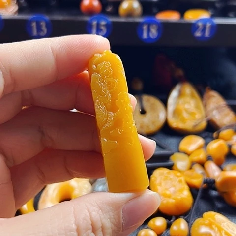 田黄石玉*哥田黄石印章