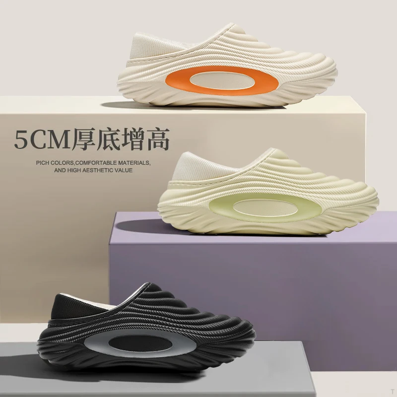 比物包头防水踩屎感情侣家居棉拖鞋冬季保暖防滑加绒拖鞋潮流时尚