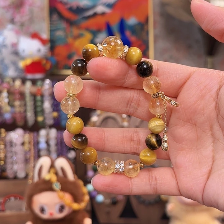 水晶手串未镶嵌金霸