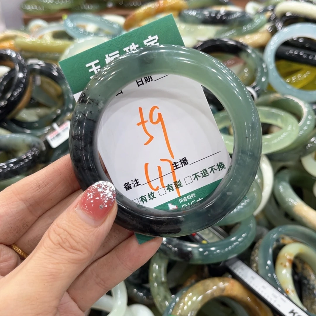 狐***狸未镶嵌蛇纹石玉手镯手镯