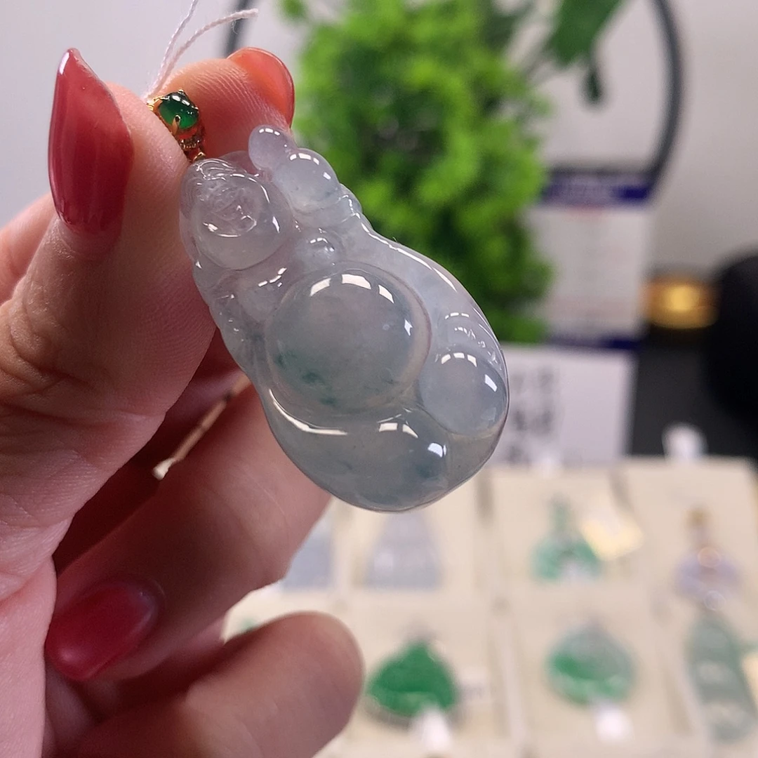 翡翠未镶嵌颈饰天然翡翠A货挂件