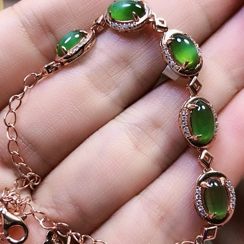 和田玉戒指银S925镶嵌