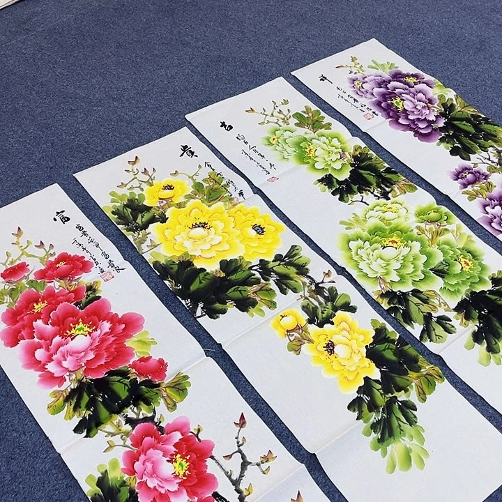 国画手绘图标图文和文字的绘制