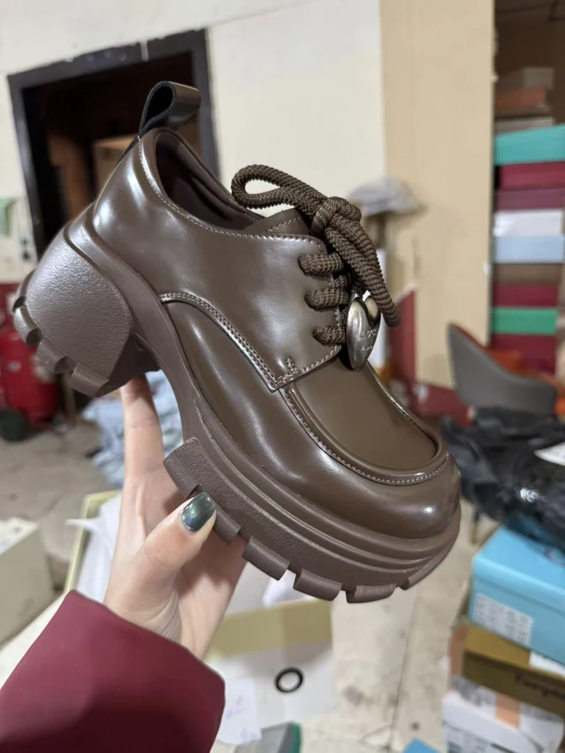 B-383  新款百搭舒适厚底软底乐福鞋9215-21