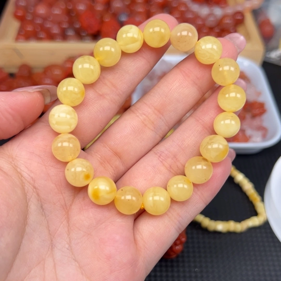 琥珀未镶嵌手链手串