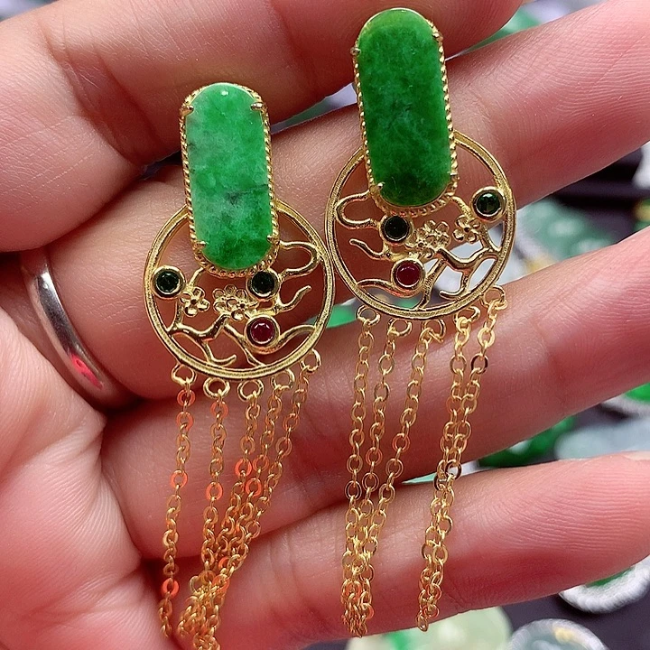 翡翠银S925镶嵌颈饰翡翠