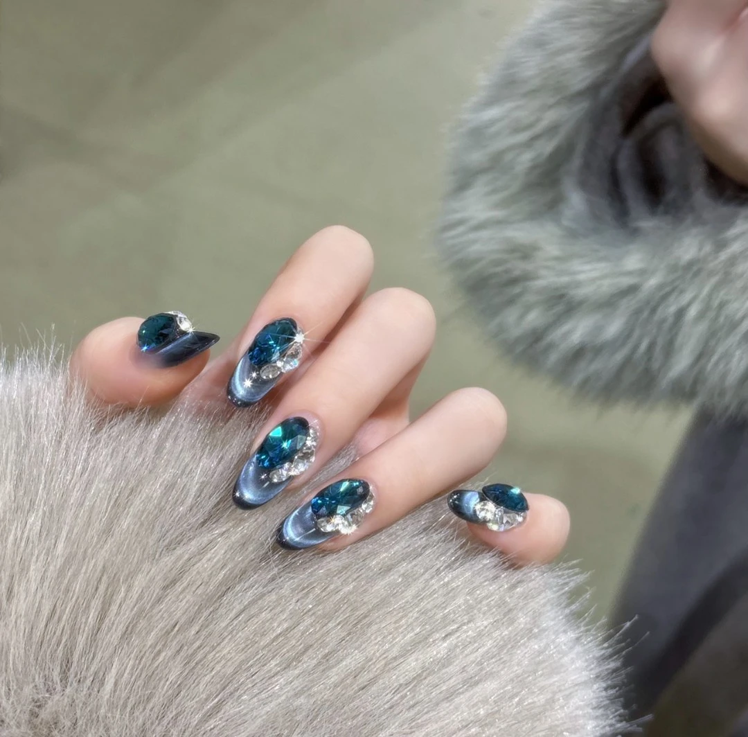 【妖姬】纯手工穿戴甲可拆卸十片装高级显白美甲