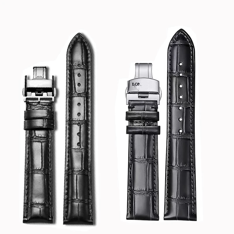 【浪琴专用扣款】小牛皮手表带适配名匠月相瑰丽系列蝴蝶扣表链配件