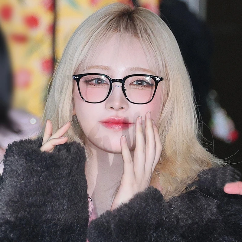 liz金志垣同款黑款眼镜女大学生近视度数可配ins百搭素颜神器IVE