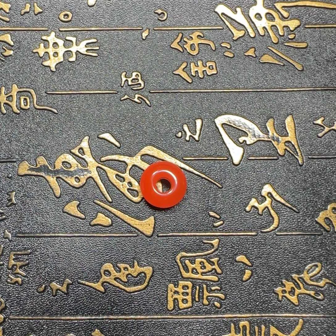 未镶嵌保山杨柳大黑洞面包圈吊坠南红玛瑙