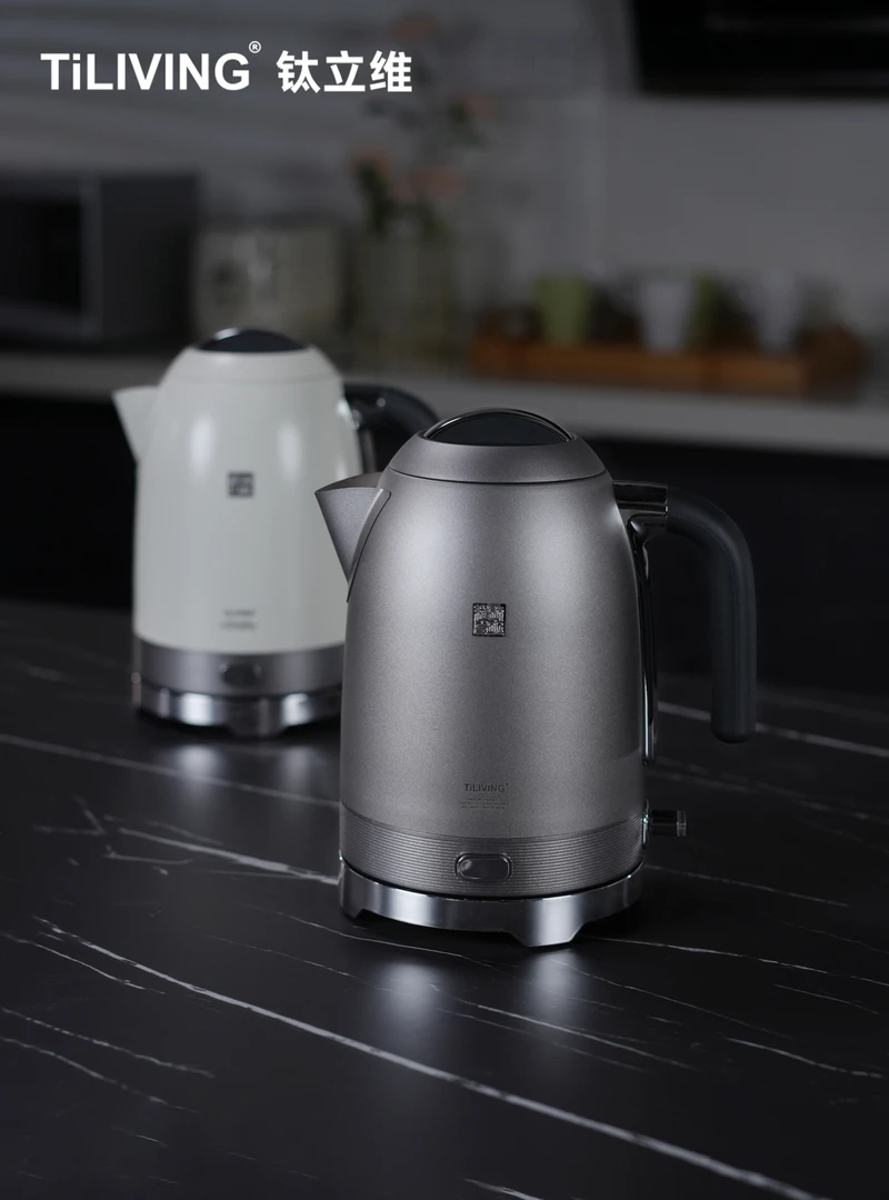 TILIVING/钛立维纯钛电热水壶烧水壶1.7L大容量烧水壶进口机芯