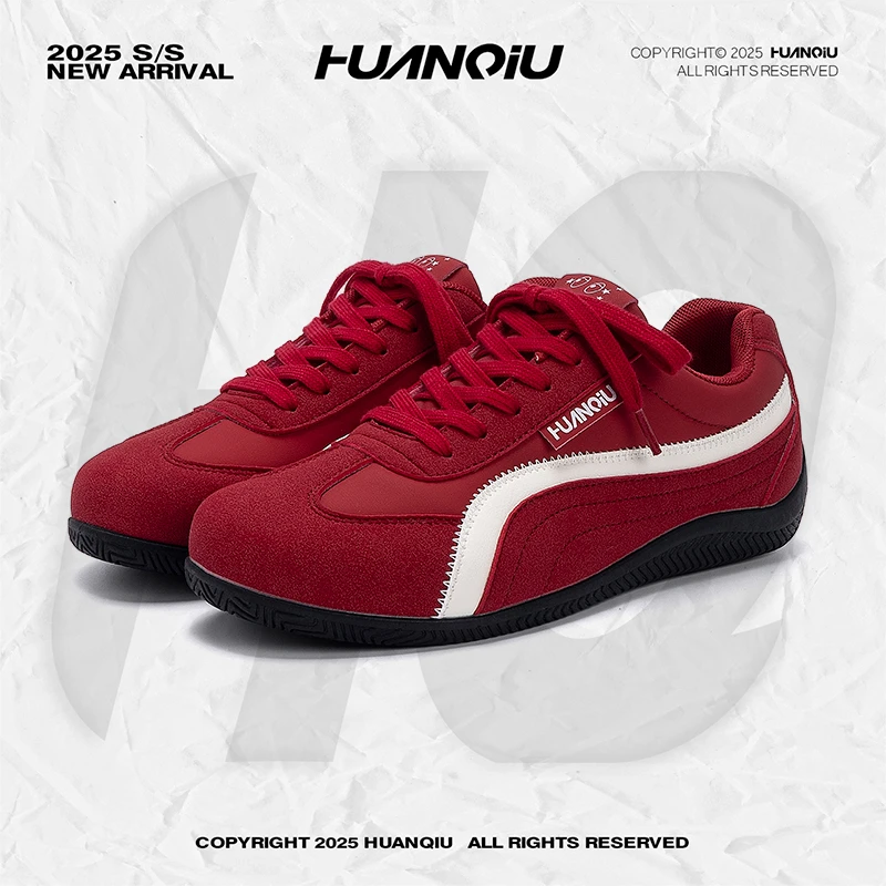 环球休闲赛车鞋男款夏季2025新款运动男鞋百搭内增高男生德训潮鞋