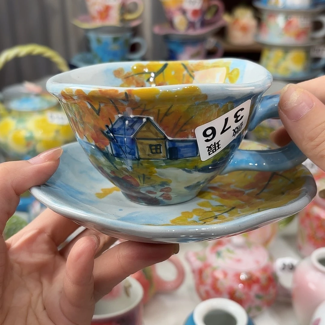 景德镇手绘高温釉下彩陶瓷茶具