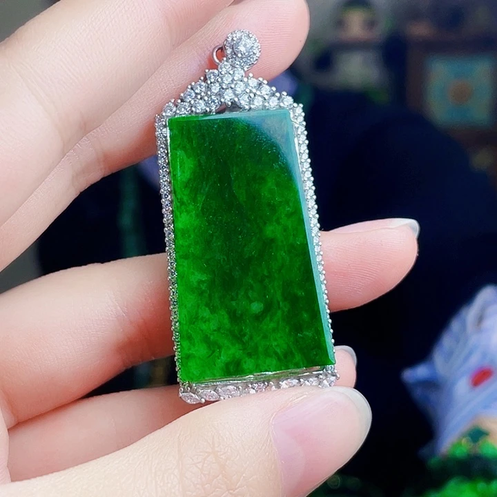 翡翠银S925镶嵌颈饰多样性