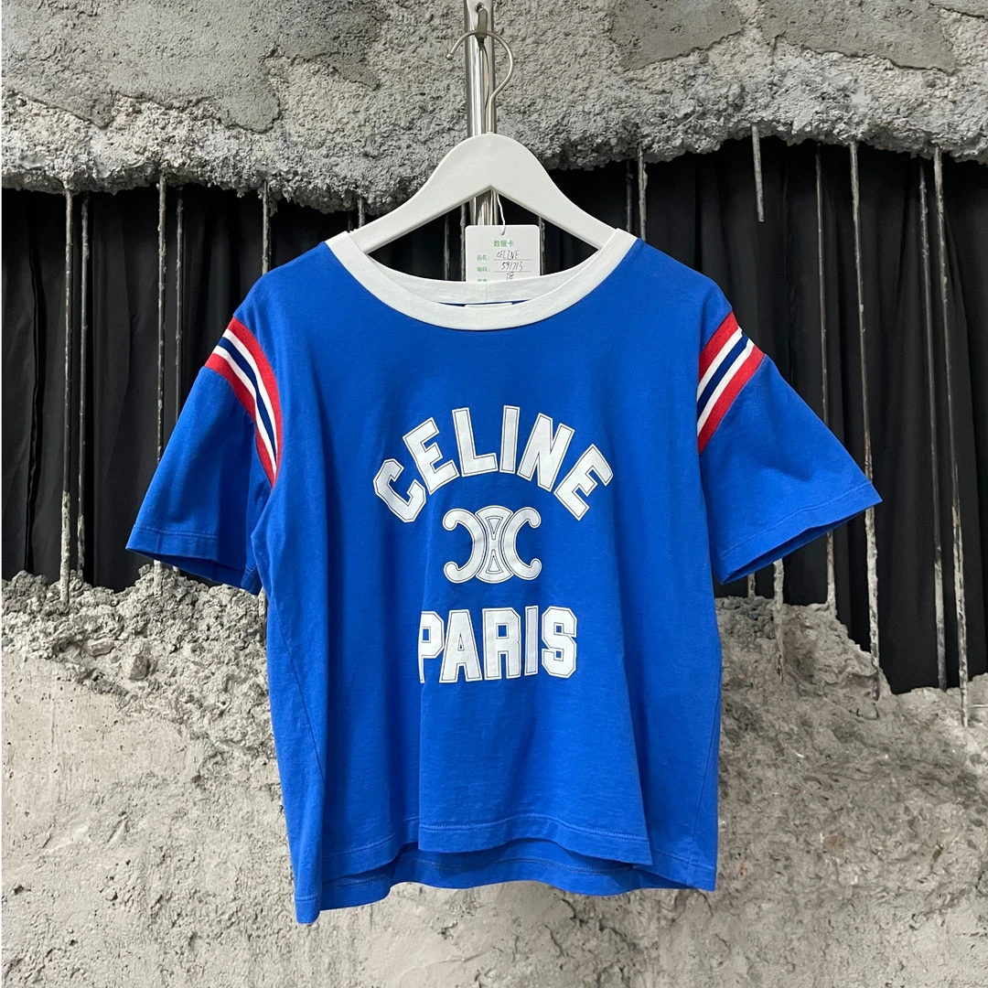 99新 Celine/思琳 字母logo短袖/s码/99新 时尚休闲百搭潮流舒适