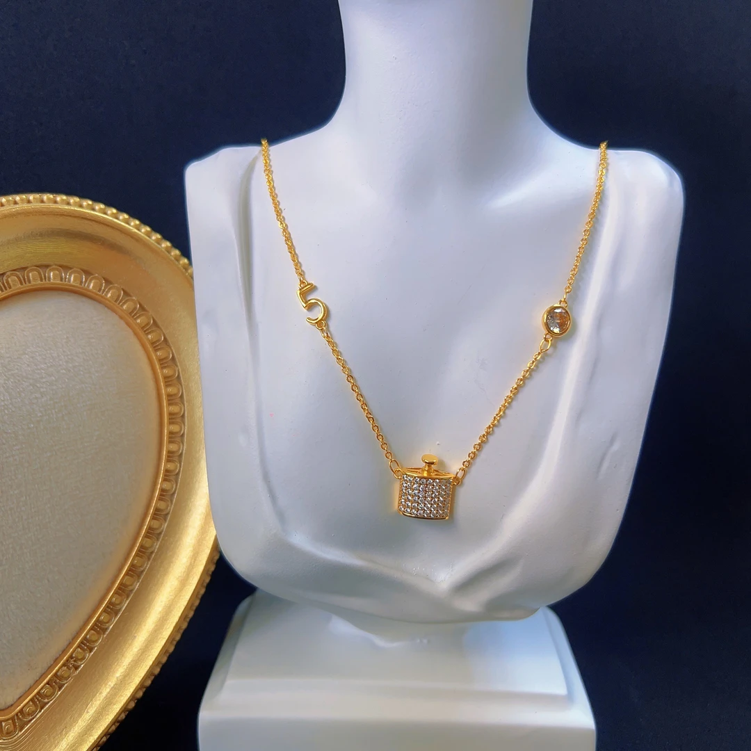 铜合金锆石项链 哈尼西牧时尚百搭项链#0008714