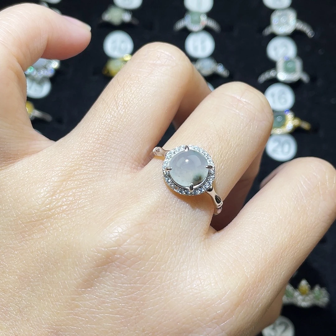 翡翠未镶嵌戒指戒指