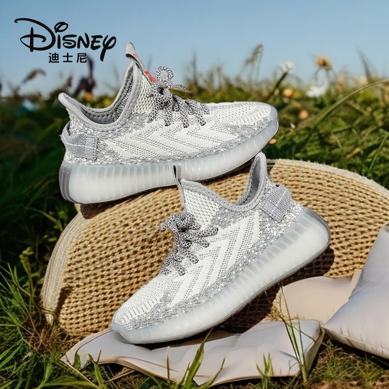 Disney/迪士尼儿童运动鞋 2025新网面透气百搭椰子款户外飞织潮鞋