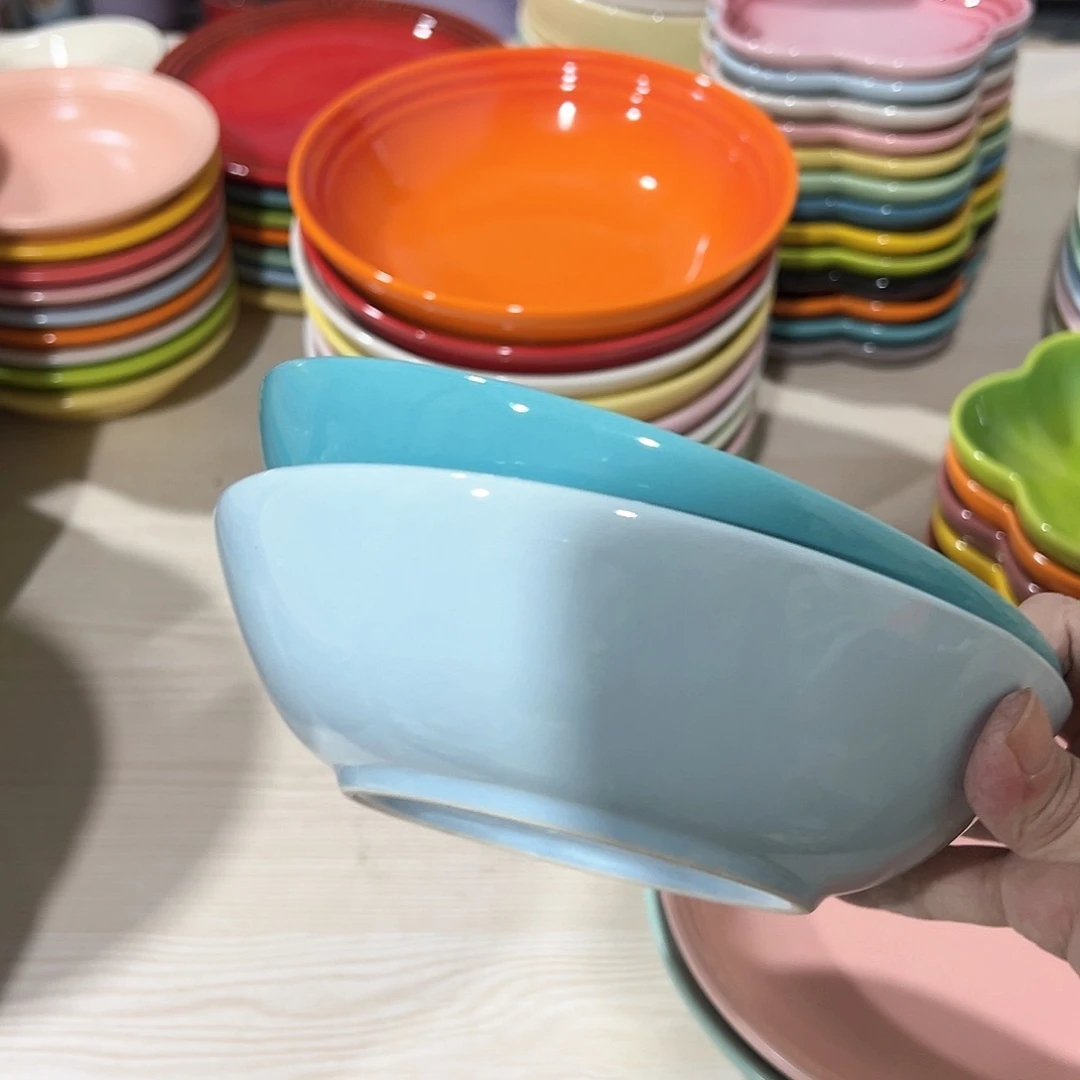 陶瓷-+++燕麦晚 加勒比蓝 天蓝色