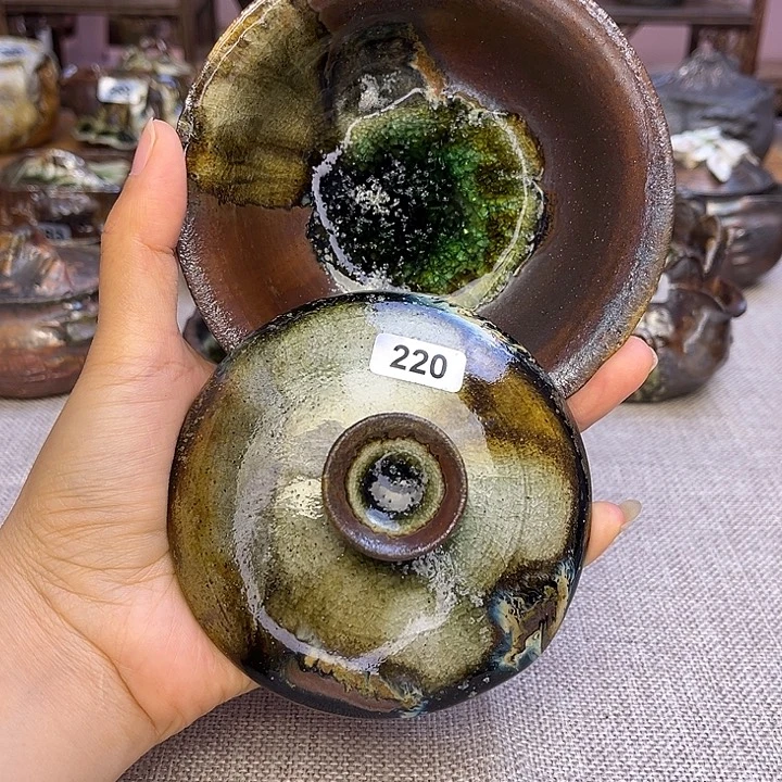 裸柴烧陶瓷手工茶器