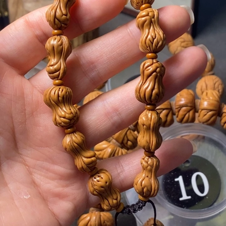 文玩核桃手串秦岭野生龙纹桃核11