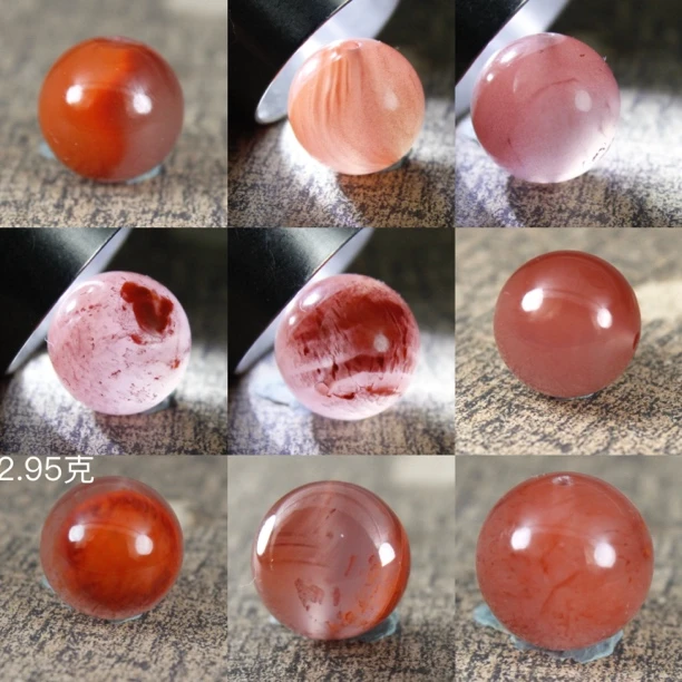 一物一图冰飘花荔枝冻满天星圆珠散珠单珠火焰红南红玛瑙隔珠