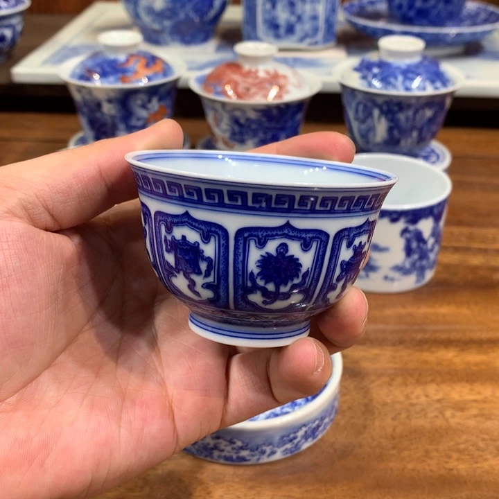 晓月柴窑 八宝主人杯