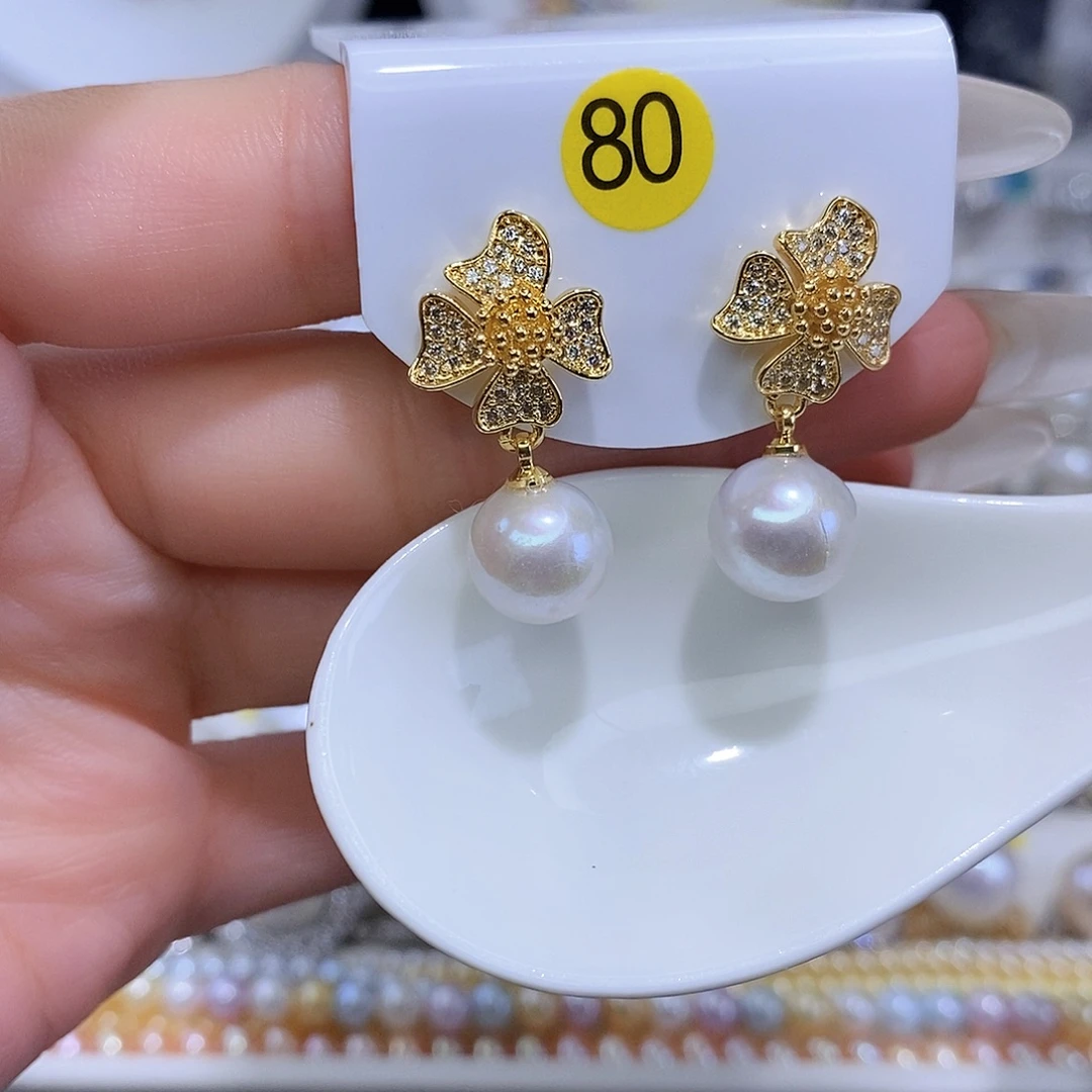 未镶嵌耳饰淡水珍珠F