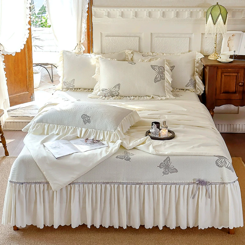 【软凉席夏被四件套】A类2025夏季夏天专用可机洗水洗冰丝凉席子