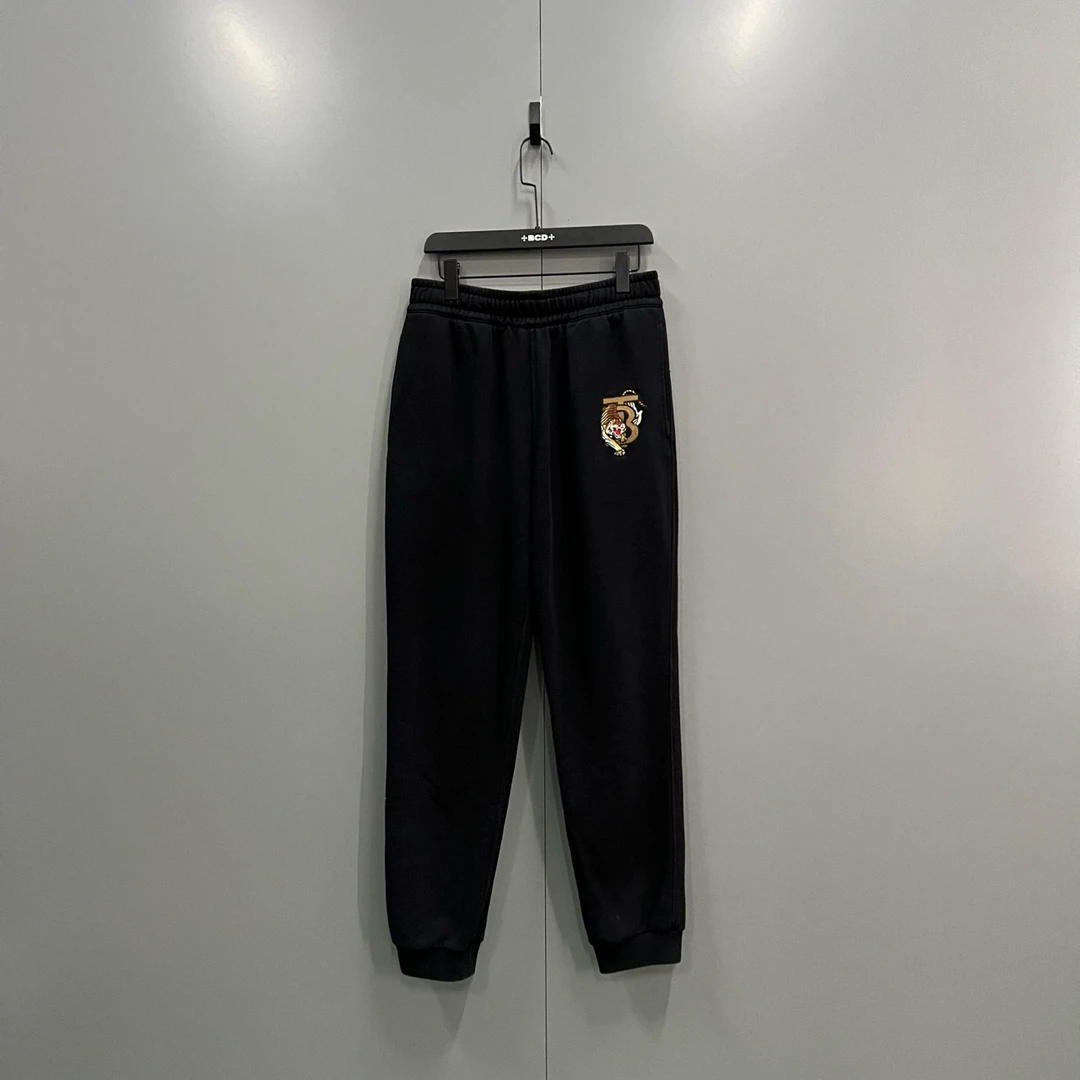 95新 BURBERRY/博柏利 （ll）老虎TB刺绣卫裤 L码/95新/bc006337