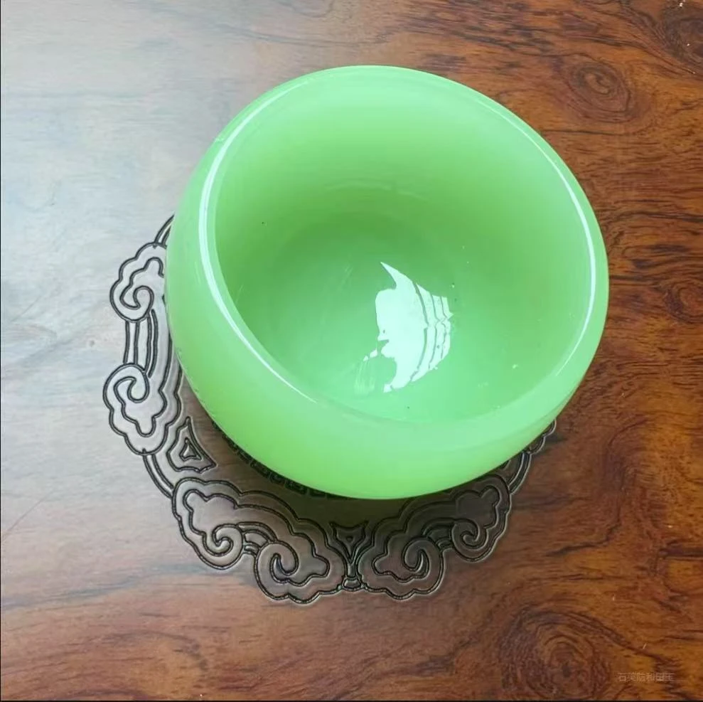 A1122和田玉翠青杯子