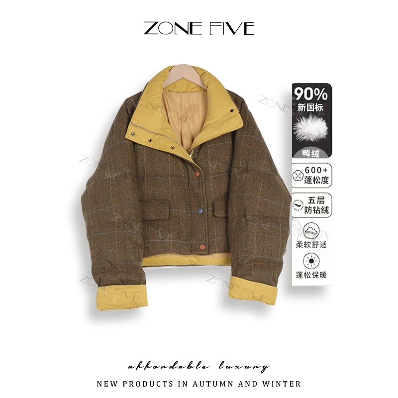 【zone five】现货~ 90新国标白鸭绒 50%羊毛 冬季羽绒服