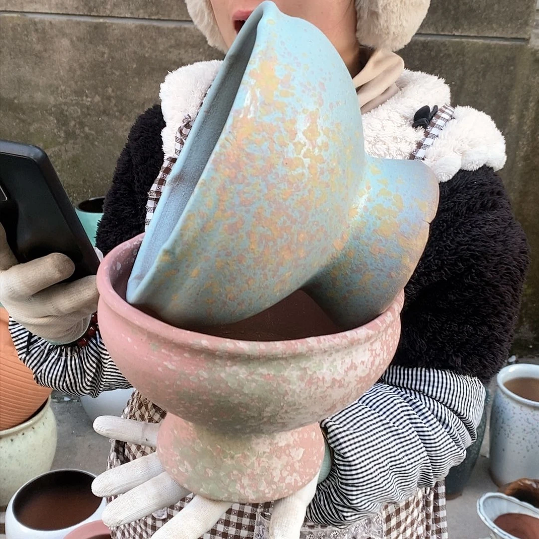 紫砂花盆正品口20高15