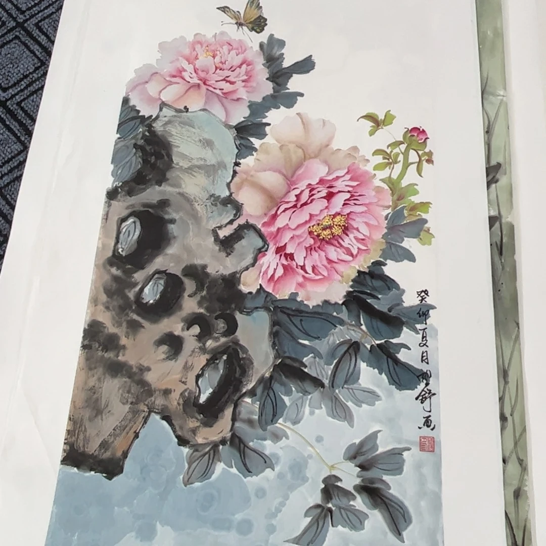 国画三尺花鸟作品