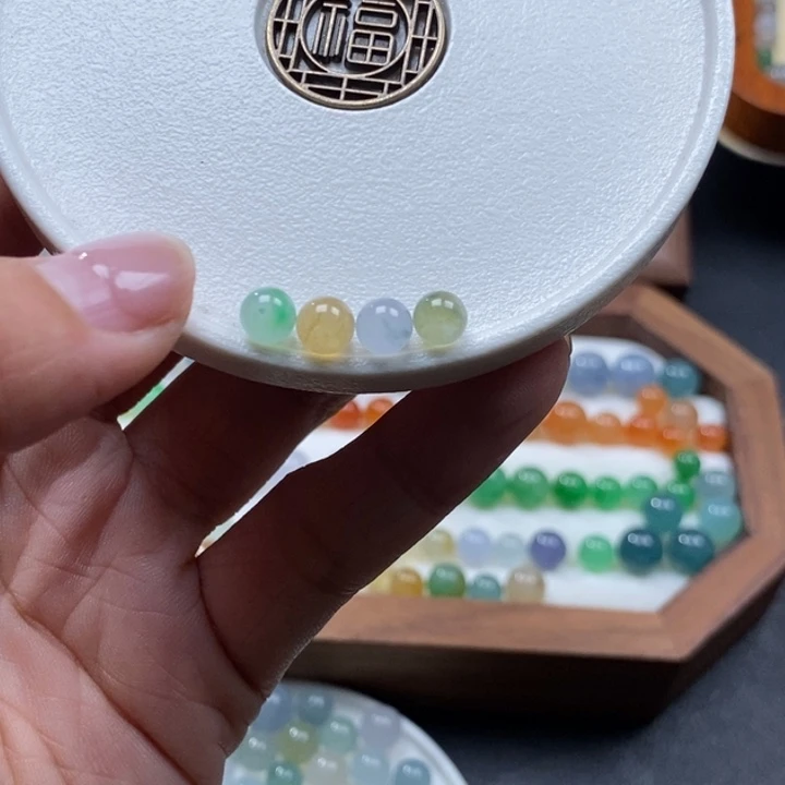 翡翠散珠5+冰马卡龙