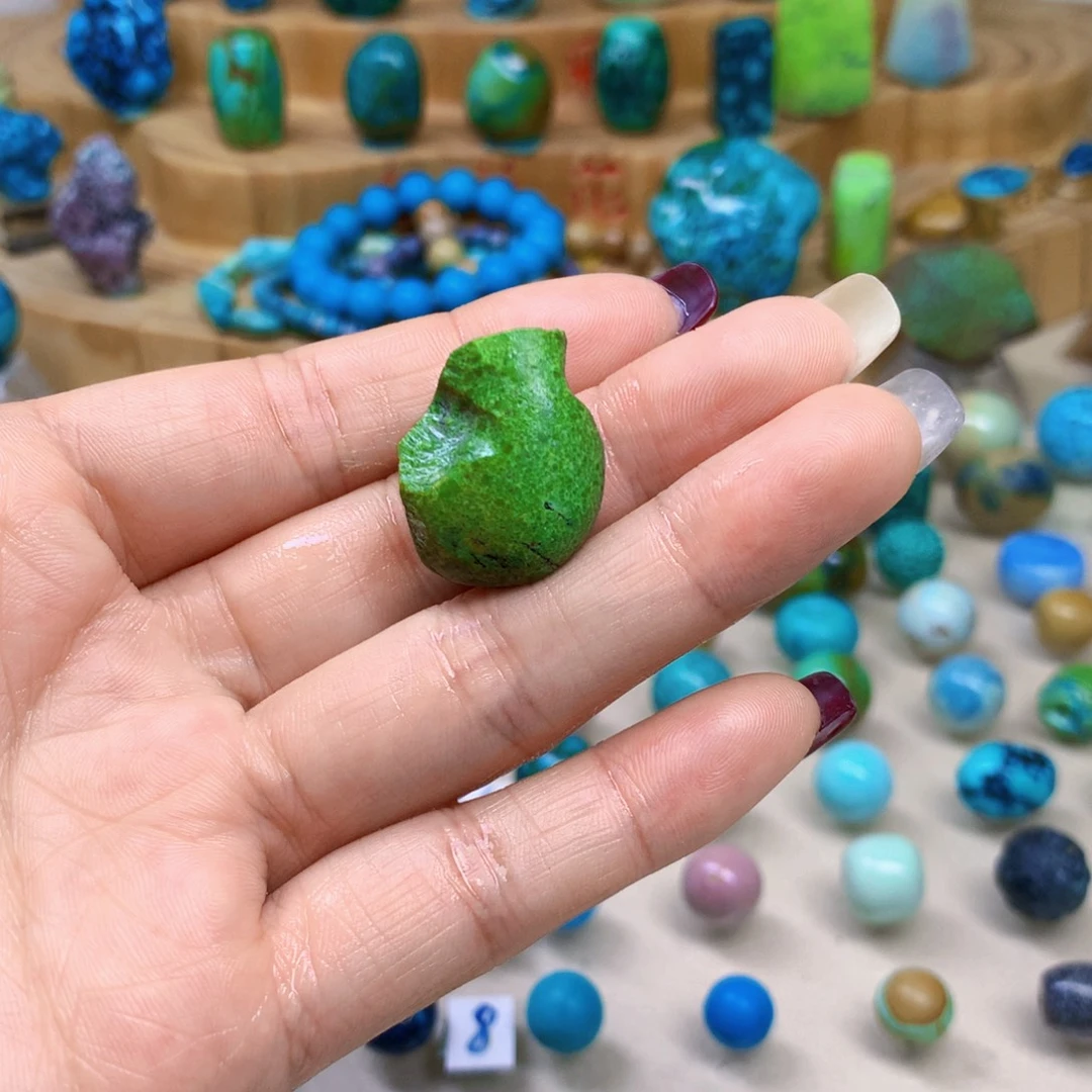 绿松石未镶嵌三彩随行